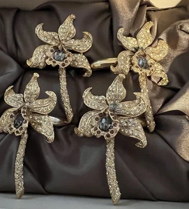 L’OBJET Serviettenringe mit Swarovski Kristallen - Bild 1 von 1