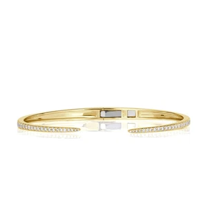 0.57ct Round Brilliant Cut Diamond Open Cuff Bracelet - Picture 1 of 6