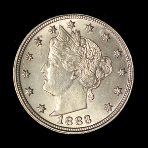 1883 Liberty Head V Nickel With Cents - Free Shipping USA - Picture 1 of 3