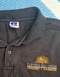 Abingdon Brdge 'Camisa Polo Suelta Cannon Brewery' Retro Negra Talla XXL Adulto ** - Imagen 1 de 5