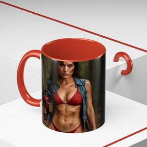 Ash VS Evil Dead 2 Army Of Darkness Coffee Mug Cup Hot Woman In Bikini Sexy New! - Picture 1 of 73