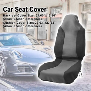 1 Pcs Dark Gray Black High Back Bucket Seat Cover for Most Auto Car Truck SUV - Picture 1 of 6