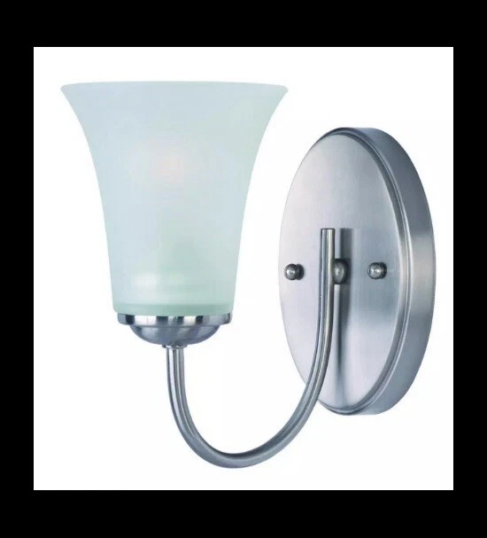 Maxim Lighting 10051FTSN Logan-One Light Wall Sconce in Modern Style-5 Inches - Image 1 of 4