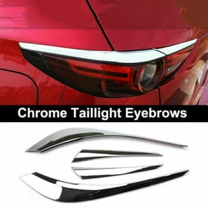 For Mazda CX-5 CX5 2017-2021 Chrome Rear Tail Light Lamp Cover Trim Eyelid Bezel - Picture 1 of 7