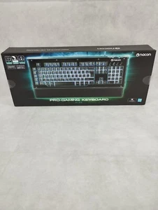Clavier gaming gamer Nacon rétro éclairé touche rapide macro et mécanique Neuf - Photo 1/6