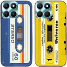 2 Pcs Cool Cassette Tape TPU Silicon Gel Back Case Cover For Huawei Honor Phone