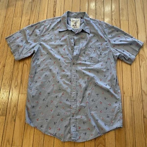 Camisa informal costera con botones gris talla XL camisa hawaiana - Imagen 1 de 6