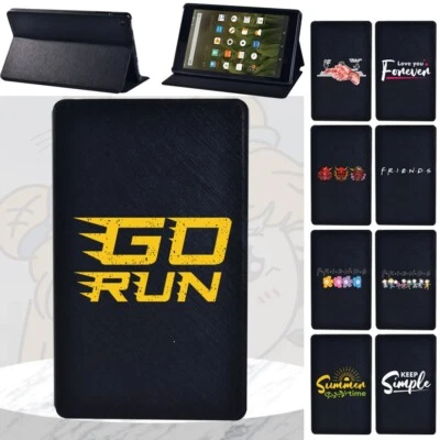 PU Leather tablet Stand Cover Case For Amazon Fire 7/HD 8 10/HD 8/10 plus +Pen - Image 1 of 4