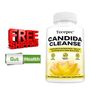 Candida Cleanse - Desintoxicación de apoyo intestinal y colon - Probióticos, hoja de orégano, ajenjo - Imagen 1 de 12