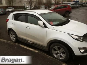 Window Deflectors - Adhesive To Fit Kia Sportage 2010-2016 Tinted Acrylic Shield - Picture 1 of 3