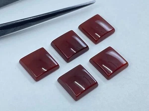 Calibrated Red Onyx Square Both Side Flat Back 8x8mm To 15x15mm Loose Gemstone - Picture 1 of 6