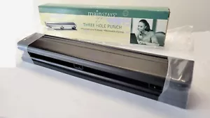 3 Hole Paper Punch, up to 10 Sheets, Mainstays Office New - Picture 1 of 2
