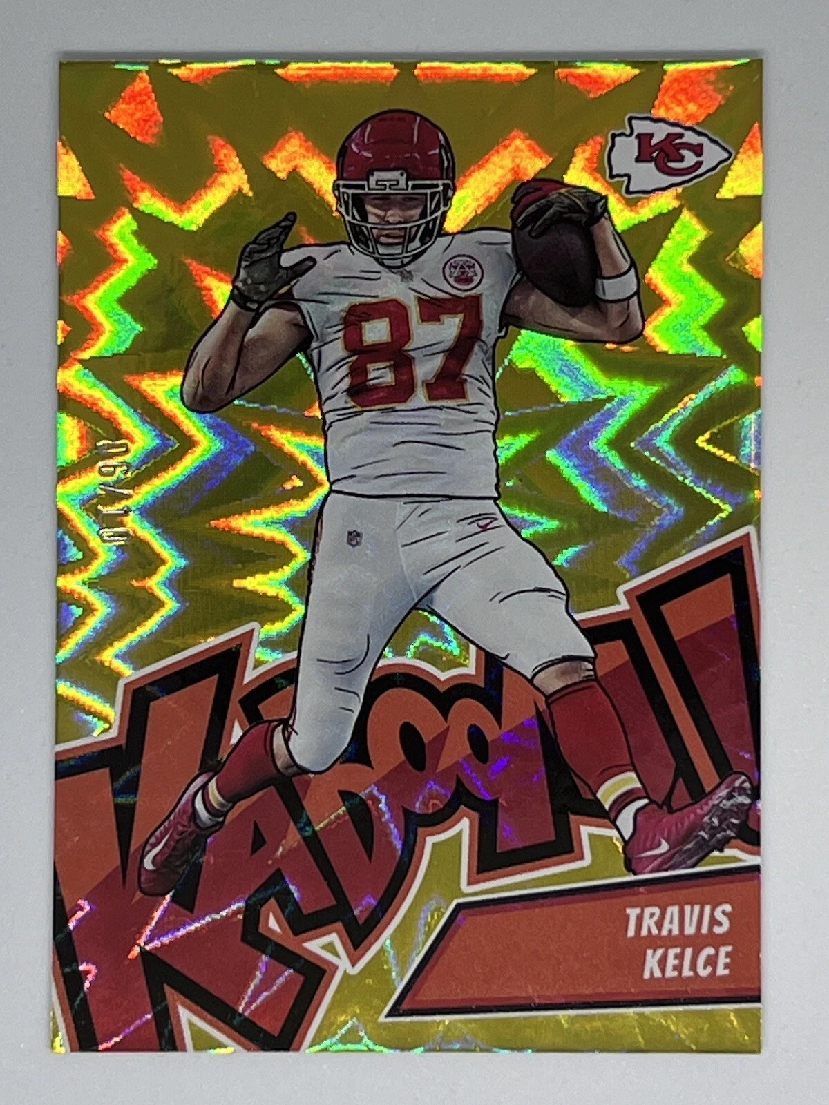 2023 Absolute Football Travis Kelce Gold Kaboom! #6/10