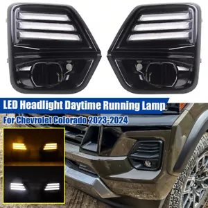 LED Fog wTurn Signal Lamp Daytime Running Light For Chevrolet Colorado 2023-2024 - Picture 1 of 10
