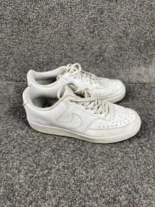 Nike Court Vision Low Next Nature Mens US 9 Triple White Basketball Sneakers - Picture 1 of 8