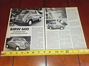 BMW 600 MICRO CAR ORIGINAL 1984 ARTICLE - Picture 1 of 12