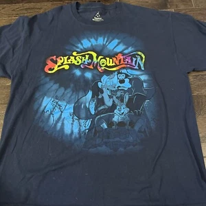 VINTAGE RARE XL Disney Splash Mountain Big Print T-shirt Tie Dye Disneyland WDW - Picture 1 of 5