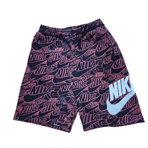 Nike Sportswear NSW Shorts XL Black Boys Over All Print Swoosh PE School Casual - Picture 1 of 21