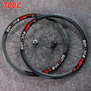 BUCKLOS Fahrrad Vorderrad/Hinterrad Laufräder 700C Bike Laufradsatz fit Shimano - Bild 1 von 17