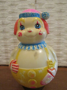 1972 KIDDIE CLOWN CHILDS MUSICAL ROLY POLY TOY  THE 1st YEARS  PRODUCTS VINTAGE
