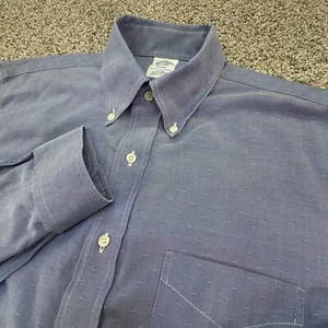 Brooks Brothers Regent Fit Blue Polka Dot Button Down Long Sleeve Shirt! 16-34 - Picture 1 of 7