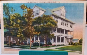 Cartolina il burtonia hotel virginia beach virginia 1956 - Foto 1 di 2