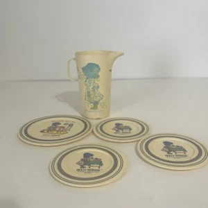 Vintage Holly Hobby Friends Are Fun Chilton Plastic Tea Set 5 Pieces - Picture 1 of 17