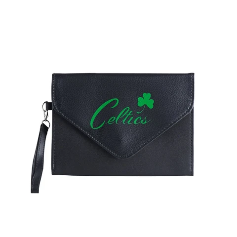 NBA Boston Celtics Black Logo Wristlet Wallet Purse Pouch 6.5" x 5"  BRAND NEW! Cover