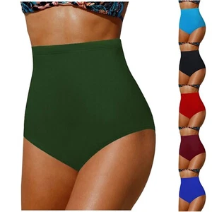 Women's High Waisted Swimsuit Bikini Bottoms Tankini Bottoms Swim Shorts - Picture 1 of 42