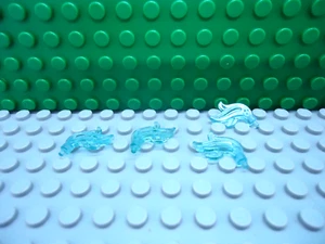 Lego Mini Figura 4 Trans Azul Claro Pluma Pluma Castillo Pirata NUEVO - Imagen 1 de 1