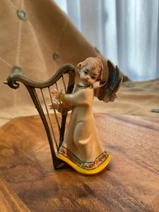 Figura de arpa tocando ángel Fontanini de colección de 4,25" - Imagen 1 de 12