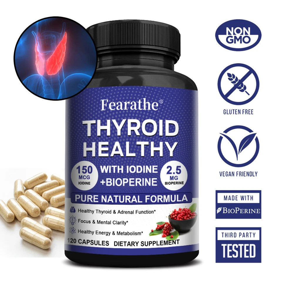 FEARATHE Ashwagandha, L-Tyrosine, And Schisandra Complex – Supports Thyroid Health