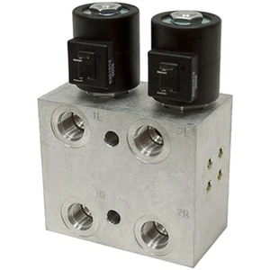 SAE 8 6 GPM Double Selector Valve 12 Volt DC P15544-2 9-5117-A - Picture 1 of 2