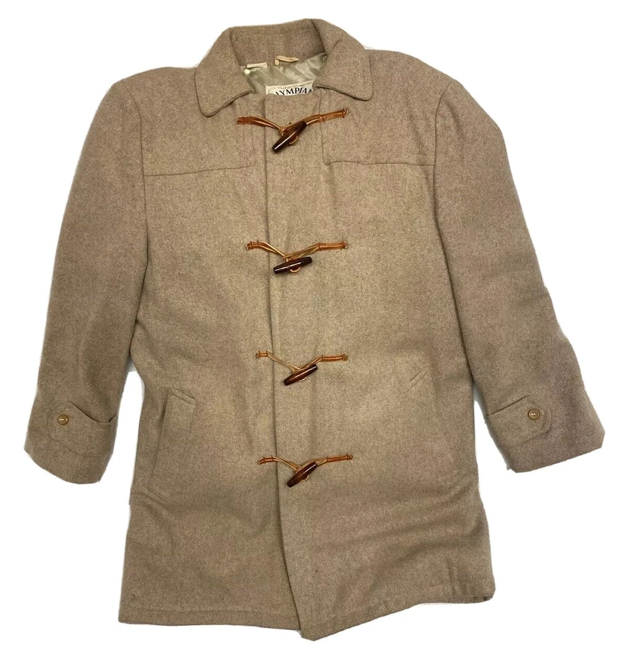 Abrigo Chaqueta de Lona de Lana Olympian By Shanhouse De Colección Corona Cremallera Para Hombre Talla 40 Foto 1 de 4