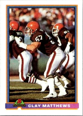 1991 Bowman #95 Clay Matthews NearMint/Mint - Image 1 of 2