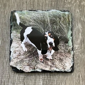 Photo slate, coaster size, personalised photo gift, picture slate, photo gift - Picture 1 of 5