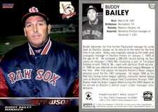 Buddy Bailey 2002 Choice Pawtucket Red Sox #28 Card *AutographDen*