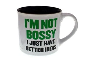 "No soy bossy, solo tengo mejores ideas" - Novedad - Divertida taza de café de cerámica - Imagen 1 de 1