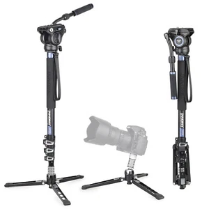 Professional Video Monopod Kit-INNOREL VM70K including CNC Aluminum Fluid Head - Picture 1 of 27