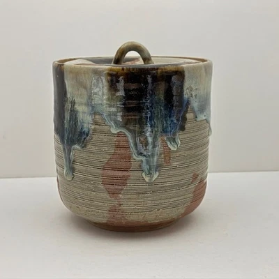 Japanese Tea ceremony Mizusashi Fresh Water Container Pot Banko ware Mini Size - Image 1 of 4