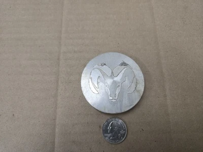 Dodge OEM 1996-2004 Dakota Durango Machined Center Hub Cap With Logo 52005732 - Image 1 of 4