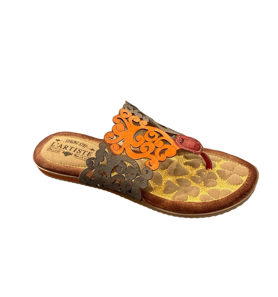 Women's L'Artiste by Spring Step Heaven Thong Sandal Red Leather - Image 1 of 4