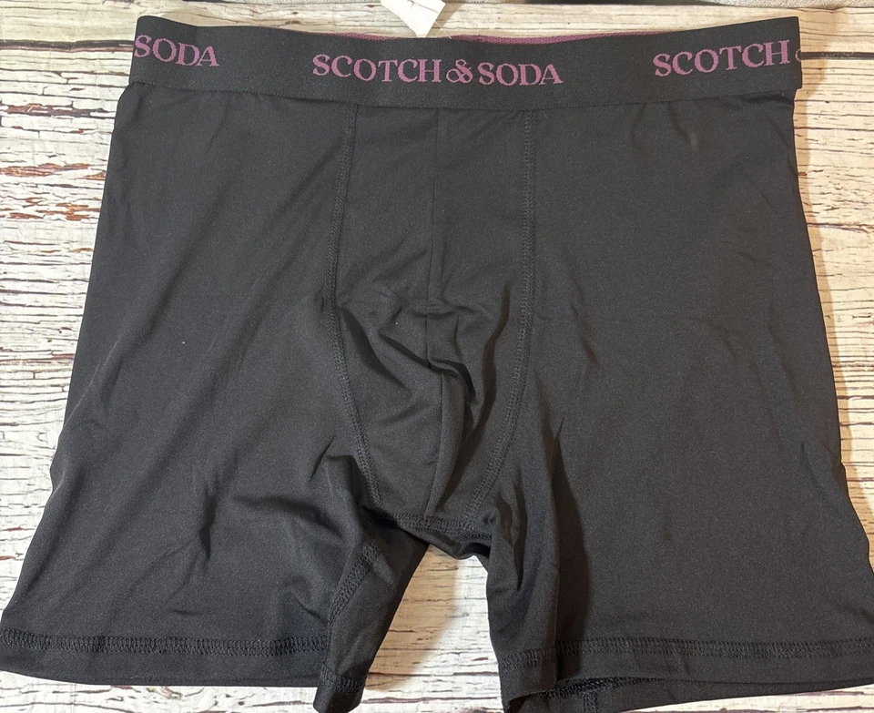 Scotch & Soda Active Stretch Boxer Black Brief Sz S - Image 1 of 4