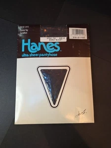 Hanes Ultra Sheer Control Top Sandalfoot Pantyhose Size B Jet Black NEW - Picture 1 of 10