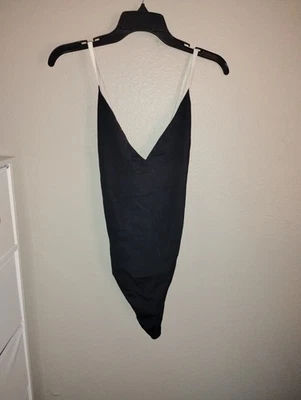 Fabletics Women's Cross Back Black One Piece Bathing Suit Swim Suit Large - Image 1 of 4