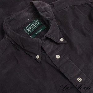 Gitman Bros. Vintage Made in USA Blued Anthracite Pinwale Corduroy Shirt L NR - Picture 1 of 6