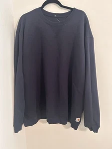 Carhartt Sweatshirt Men 3XL Blue Pullover Long Sleeve Crew Neck Original Fit - Picture 1 of 4