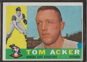 1960 Topps #274 Tom Acker Kansas City Athletics - Bild 1 von 2