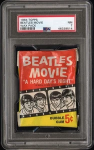 1964 Topps BEATLES MOVIE WAX PACK PSA 7 - ULTRA RARE - POP 5 - 2 HIGHER - Picture 1 of 2