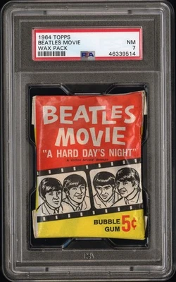 1964 Topps BEATLES MOVIE WAX PACK PSA 7 - ULTRA RARE - POP 5 - 2 HIGHER - Image 1 of 2